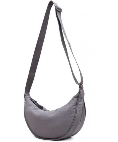 Casual Crossbody Bag Goth Bag for Women Grunge Nylon Shoulder Bag Purse Dumpling Bag Gothic Handbag Crescent Bag Gray $17.39 ...