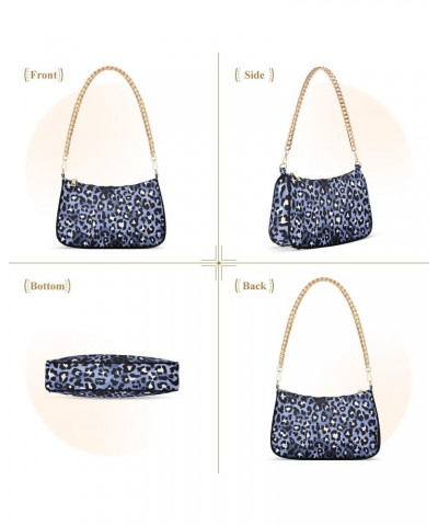 Tote Handbags Leopard Print Clutch Purse Trendy Chain Shoulder Bag Small Underarm Bag with Zipper for Women $13.80 Shoulder Bags