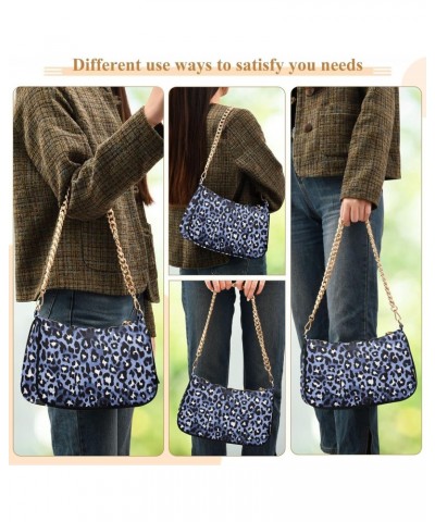 Tote Handbags Leopard Print Clutch Purse Trendy Chain Shoulder Bag Small Underarm Bag with Zipper for Women $13.80 Shoulder Bags