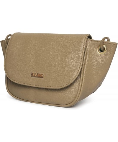 PU Leather Short Strap Side Sling Bag for Women Girls Beige $25.91 Shoulder Bags