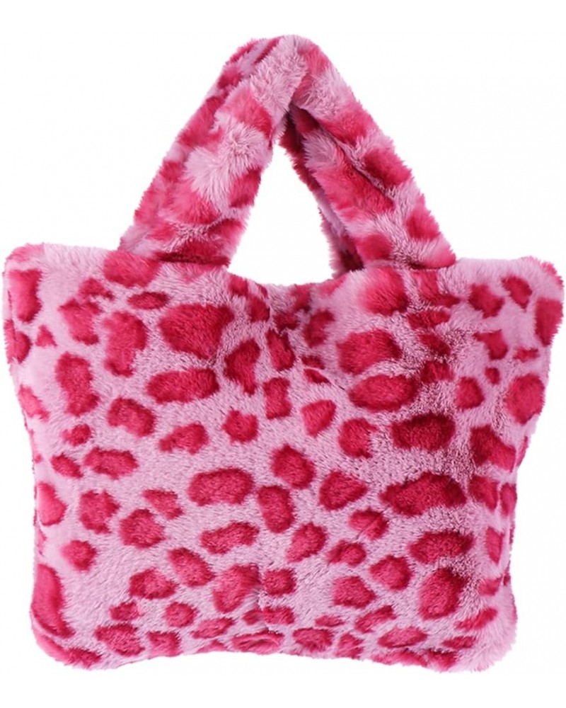 1pc Leopard Print Bag Handbag for Shopping Leopard Handbag Fashion Handbag Large Handbag Leopard Bag Red $9.75 Totes