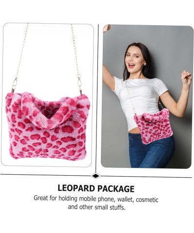 1pc Leopard Print Bag Handbag for Shopping Leopard Handbag Fashion Handbag Large Handbag Leopard Bag Red $9.75 Totes