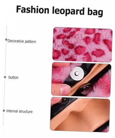 1pc Leopard Print Bag Handbag for Shopping Leopard Handbag Fashion Handbag Large Handbag Leopard Bag Red $9.75 Totes