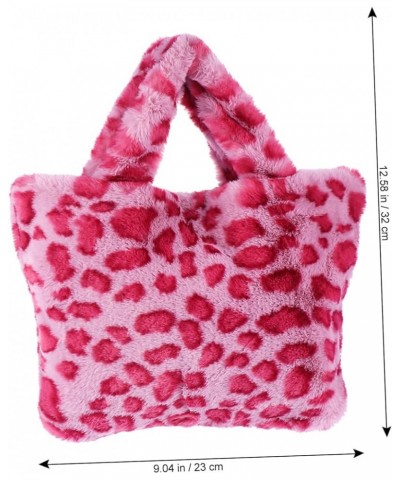 1pc Leopard Print Bag Handbag for Shopping Leopard Handbag Fashion Handbag Large Handbag Leopard Bag Red $9.75 Totes