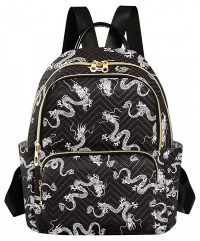 Dragon Pattern Women's Backpack Purse Fashion Travel Anti Theft Backpack Casual Daypack for Work College,M Small $17.50 Backp...