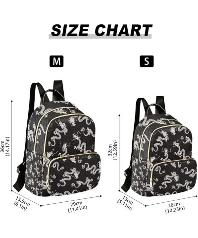 Dragon Pattern Women's Backpack Purse Fashion Travel Anti Theft Backpack Casual Daypack for Work College,M Small $17.50 Backp...