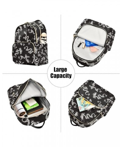 Dragon Pattern Women's Backpack Purse Fashion Travel Anti Theft Backpack Casual Daypack for Work College,M Small $17.50 Backp...