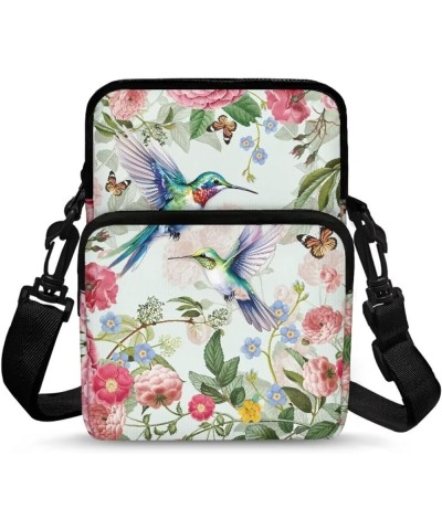 Crossbody Bag Sling Purse for Women Men Kids Cell Phone Holder Shoulder Bag with Removable Adjustable Strap Hummingbird $11.2...