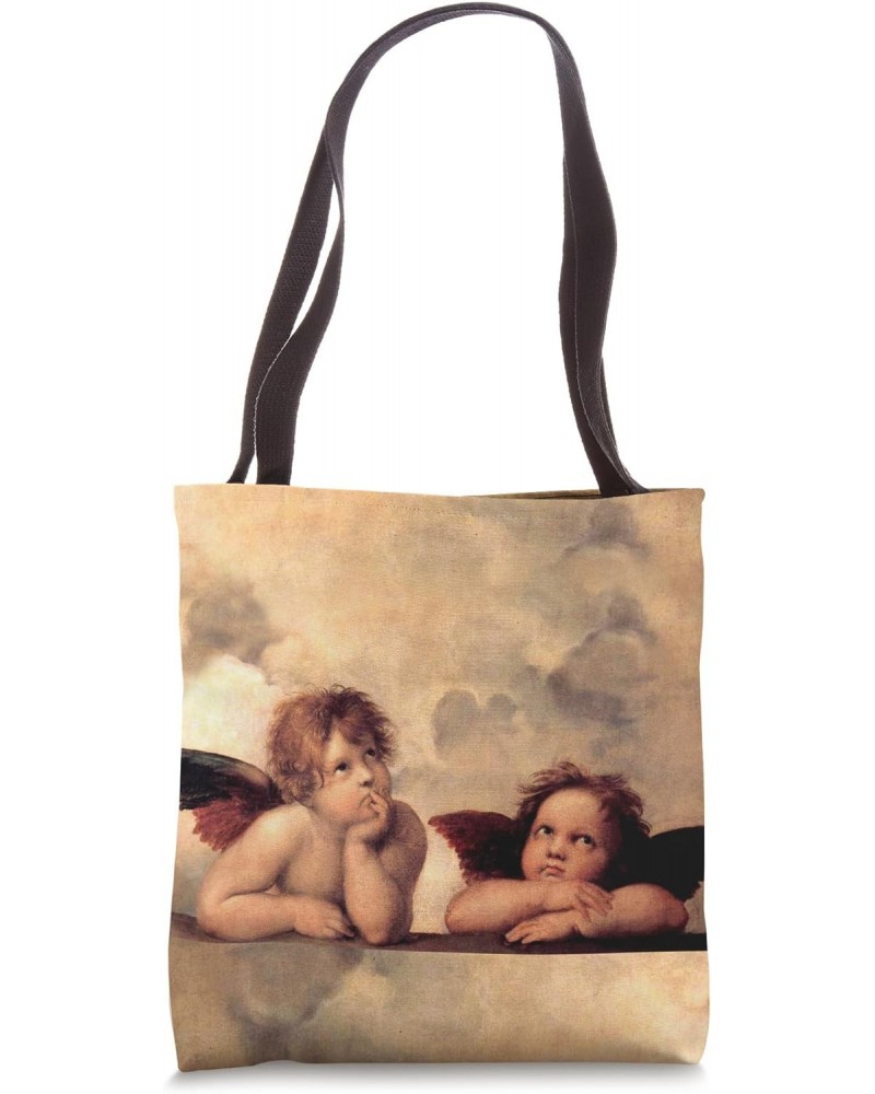 Angels Gift Raphael Angel Cherubs Sistine Madonna Angel Tote Bag $12.25 Totes