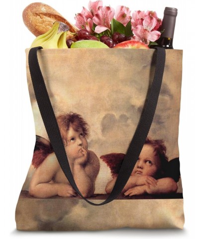 Angels Gift Raphael Angel Cherubs Sistine Madonna Angel Tote Bag $12.25 Totes