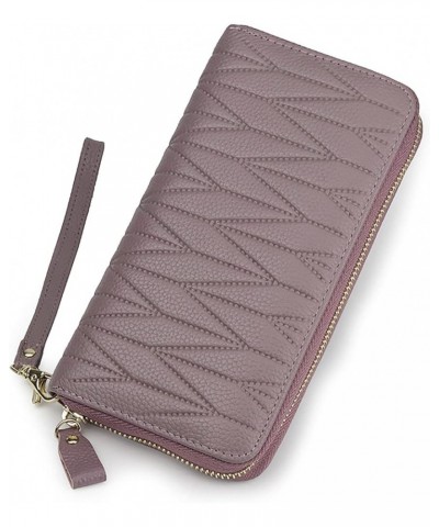 Wallet Women, Genuine Leather RFID Blocking Large Capacity Trifold Ladies Wallet Purple $12.99 Wallets