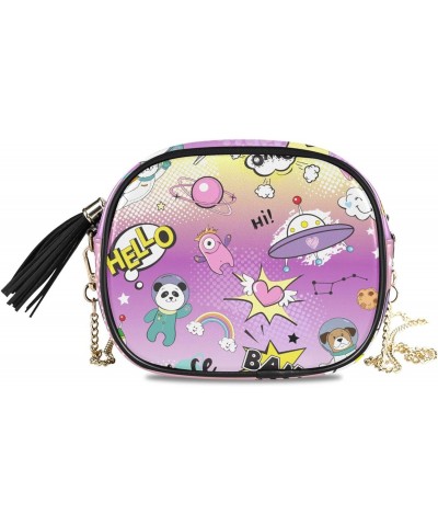 Women's Animal Astronaut Space Panda Crossbody Bag Fashion Purses Bag Cross Body Bag Shoulder Handbag with Adjustable Chain S...