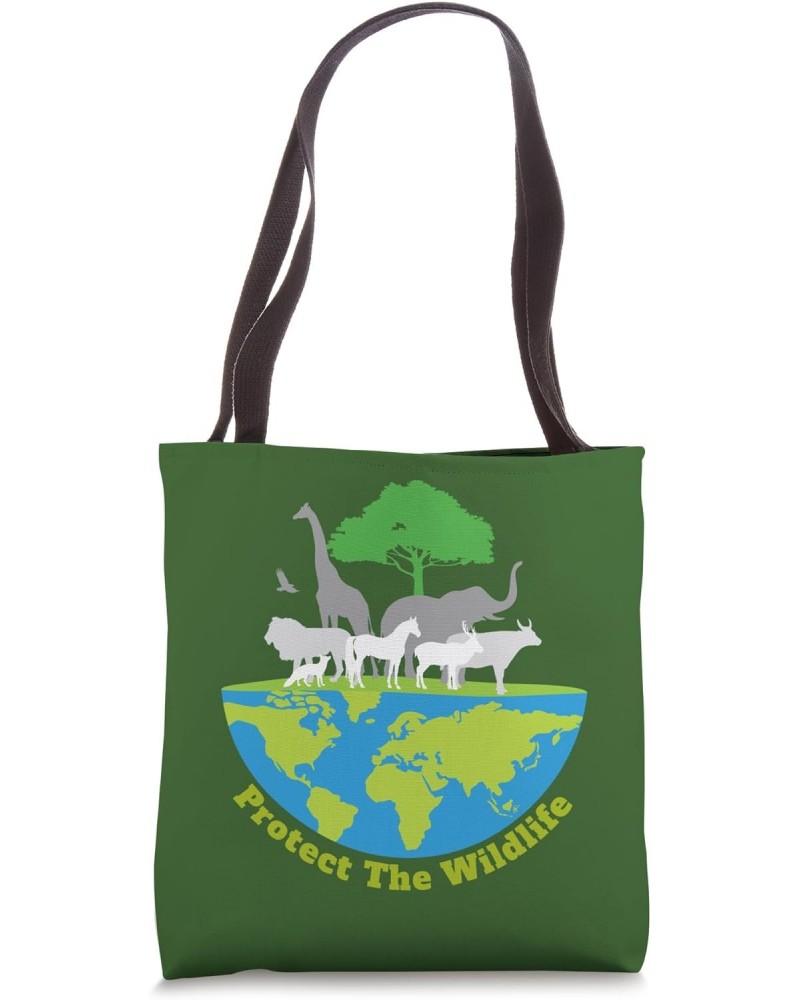 Protect The Wildlife Nature Earth Day Save Safari Animal Tote Bag $11.25 Totes