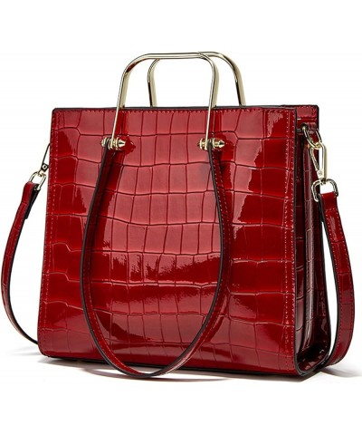 Purses for Women Fashion Handbag Ladies Satchel Bags PU Leather Top Handle Shoulder Tote Bags 4 Wine Red $12.97 Totes