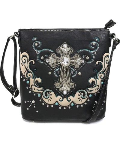 Mustang Cross Handbag Purse For Girls Women Concealed Carry Black Messenger Only $16.71 Shoulder Bags