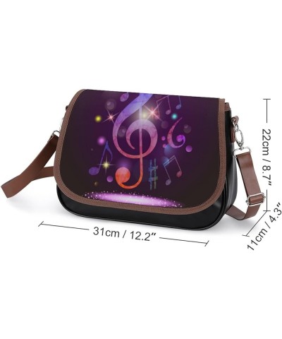 Leather Crossbody Bags for Women Designer Shoulder Messenger Bags with Printed Flap Flying Motocross Moon Color5 $21.12 Hobo ...