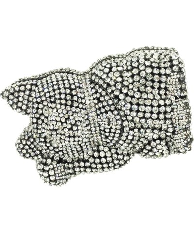 Crystal Evening Bags For Womens Clutches Purse Chain Wallet Handbags Elegant Party Lucky Cat Silver $72.66 Evening Bags