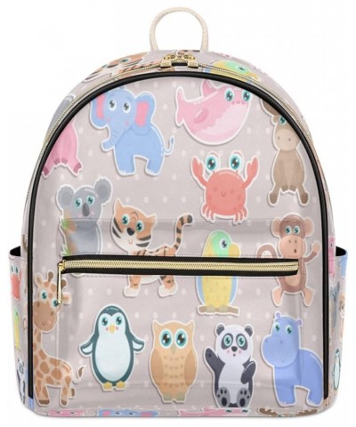 Flamingo Love PU Leather Backpack Backpack Purse for Women Small Bag with Adjustable Strap Fashionable Travel Bag Daypack Ele...