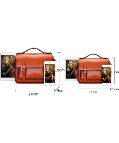 Genuine Leather Casual Messenger Bag Top Handle Tote Cross-body Bags Women's Unique Shoulder Bags (Pink,Small) Red $98.10 Totes