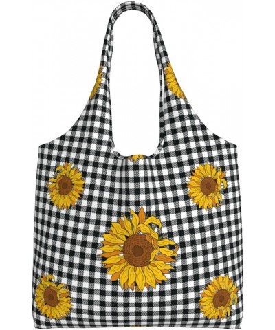 Sunflowers Single Shoulder Commuter Canvas Tote Bags For Women And Men Sunflowers 43 $11.87 Totes