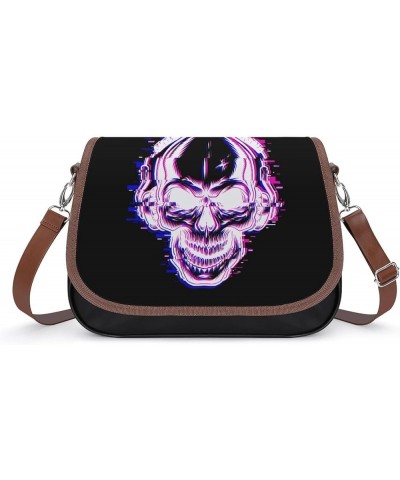 Printed Crossbody Bags Women City Leather Shoulder Bag Satchel Hobo Bags Trendy Skeleton Out Color9 $25.00 Crossbody Bags