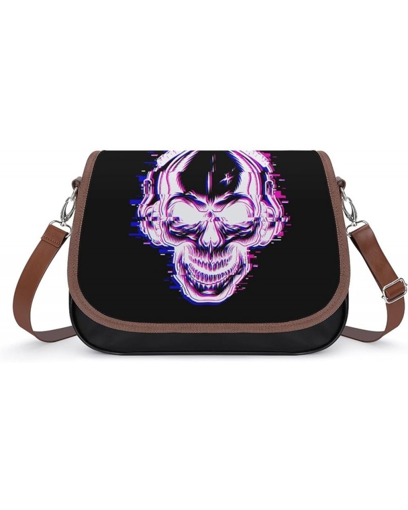 Printed Crossbody Bags Women City Leather Shoulder Bag Satchel Hobo Bags Trendy Skeleton Out Color9 $25.00 Crossbody Bags