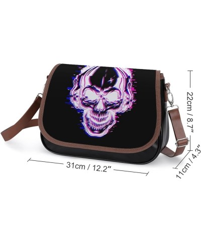 Printed Crossbody Bags Women City Leather Shoulder Bag Satchel Hobo Bags Trendy Skeleton Out Color9 $25.00 Crossbody Bags