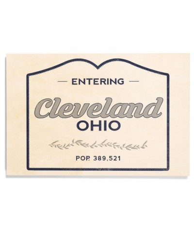 12x18 Inch Premium Wood Sign, Ready to Hang Wall Decor, Cleveland, Ohio, Now Entering (Blue) $28.49 Totes