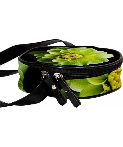 Crossbody Bags for Women,Crossbody Bag Men,Small Sling Bag,Black White Green Yellow Flower,Crossbody Purse $10.26 Crossbody Bags