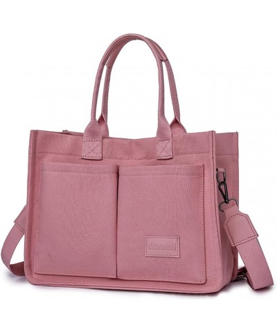 Corduroy Tote Bag for Women Fashion Multi-pocket Handbags Casual Crossbody Hobo Bag Cute Satchel Shoulder Bag 2024 B-pink $14...