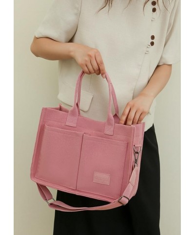 Corduroy Tote Bag for Women Fashion Multi-pocket Handbags Casual Crossbody Hobo Bag Cute Satchel Shoulder Bag 2024 B-pink $14...