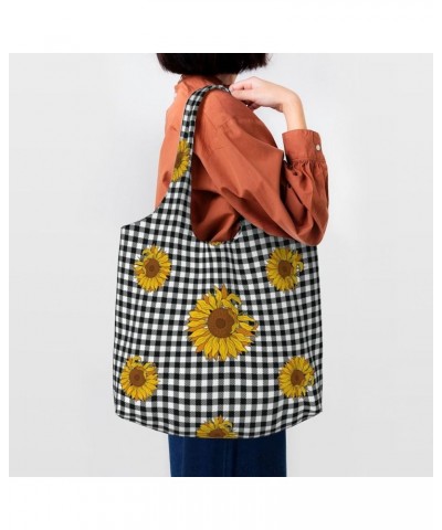 Sunflowers Single Shoulder Commuter Canvas Tote Bags For Women And Men Sunflowers 43 $11.87 Totes