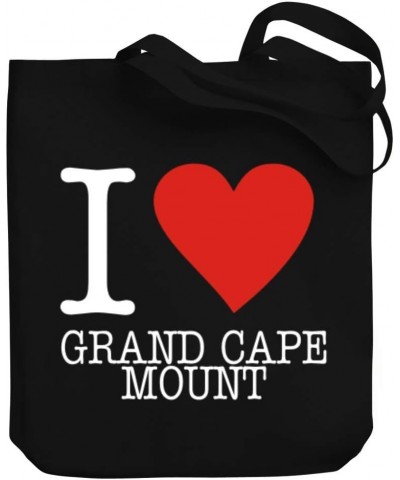 I Love Grand Cape Mount Typewriter Style Canvas Tote Bag 10.5" x 16" x 4 $21.19 Totes