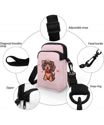 Small Cell Phone Crossbody Bag Purses for Women Portable Shoulder Hnadbag Adjustable Messenger Bag Travel Pouch Dachshund $8....