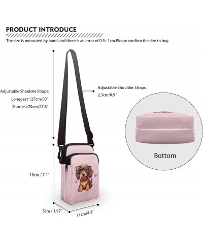 Small Cell Phone Crossbody Bag Purses for Women Portable Shoulder Hnadbag Adjustable Messenger Bag Travel Pouch Dachshund $8....