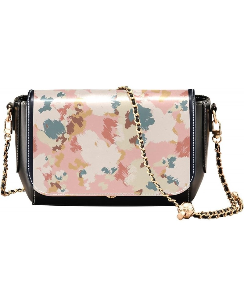 Daisy Cute Wildflower Women Crossbody Purse Casual Women Leather Shoulder Bag Medium Purse with Chain Strap Abstract Floral C...