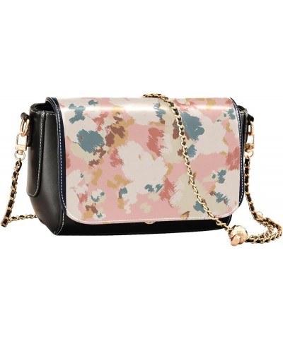 Daisy Cute Wildflower Women Crossbody Purse Casual Women Leather Shoulder Bag Medium Purse with Chain Strap Abstract Floral C...