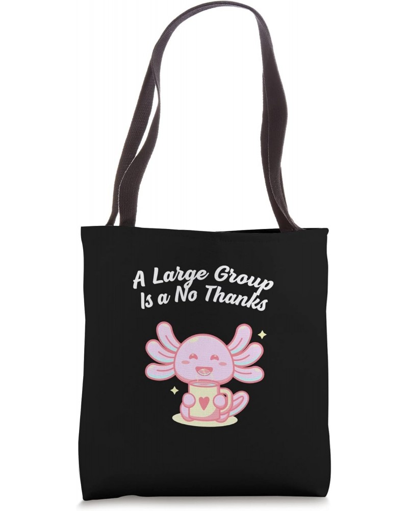 A Large Group Is a No Thanks Introvert Funny Antisocial Tote Bag $10.35 Totes