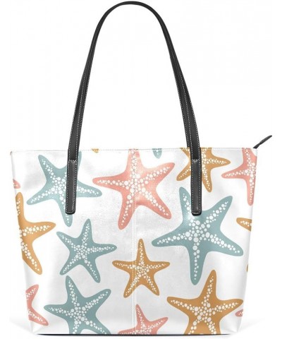 Handbags for Women Tote Bags with 11.08"(L) x 3.54"(W) x 11.02"(W) - Brown Starfish Light Blue Starfish $19.34 Totes