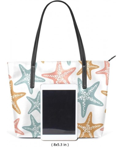 Handbags for Women Tote Bags with 11.08"(L) x 3.54"(W) x 11.02"(W) - Brown Starfish Light Blue Starfish $19.34 Totes