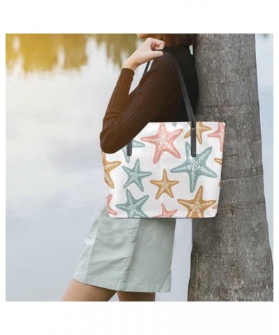 Handbags for Women Tote Bags with 11.08"(L) x 3.54"(W) x 11.02"(W) - Brown Starfish Light Blue Starfish $19.34 Totes