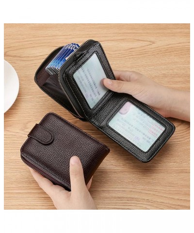 Men Credit Card Holder Purse Unisex Business Wallet Card Bag Organizer Women Money Bag Coin Bag (Color : Black) Red $43.64 Wa...