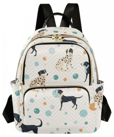 Dogs and Dots Women's Backpack Purse Causal Daypack Work Travel College Business Trip Bag Shoulder Bag Small $20.15 Backpacks