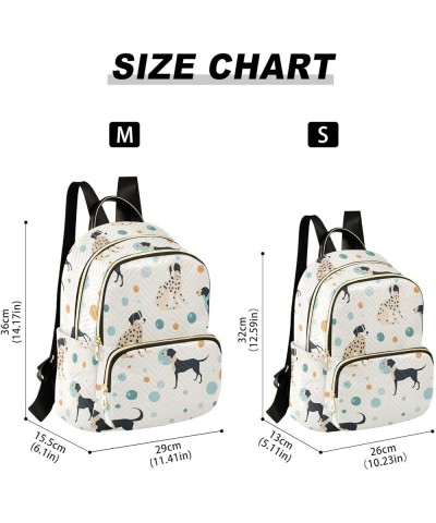 Dogs and Dots Women's Backpack Purse Causal Daypack Work Travel College Business Trip Bag Shoulder Bag Small $20.15 Backpacks