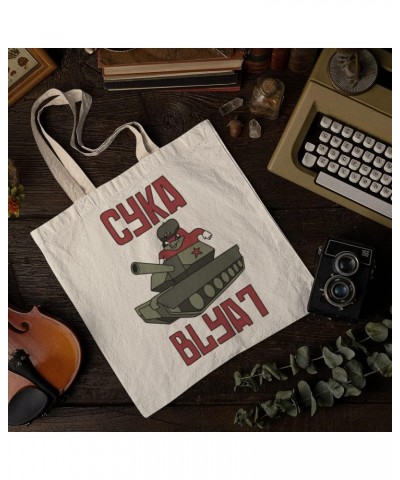 Suka Blyat Meme Russian Meme Tote bag for Women And Men Graphic Shoulder Bags Casual Cloth Purses and Aesthetic Handbags $17....