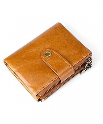 Leather Wallet Multi-Card Oil Wax Leather Retro Casual Short Coin Purse Clutch Bag Leather Men Bag for Gift $12.90 Wallets