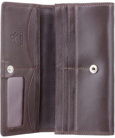 Heritage -35 Soft Leather Large Ladies Purse Wallet (Black) Brown $17.84 Wallets