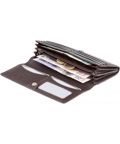 Heritage -35 Soft Leather Large Ladies Purse Wallet (Black) Brown $17.84 Wallets