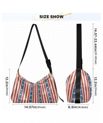 Women's Shoulder Handbags Seamless Faded Stars Stripes Pattern Crossbody Purse Boys Trendy Travel Purses $14.85 Hobo Bags