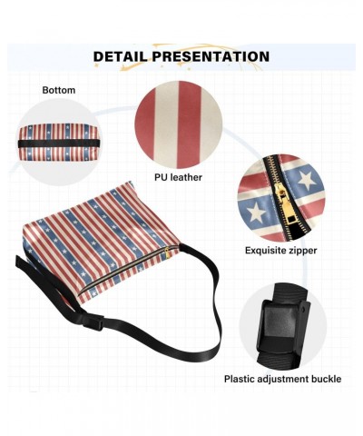 Women's Shoulder Handbags Seamless Faded Stars Stripes Pattern Crossbody Purse Boys Trendy Travel Purses $14.85 Hobo Bags